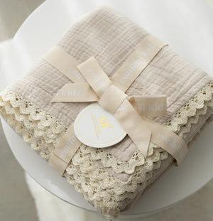 Classic Muslin Blanket - Oatmeal - Confetti Kidz