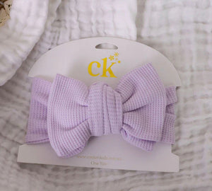 Oversized Knit Top Knot Lilac Waffle - Confetti Kidz