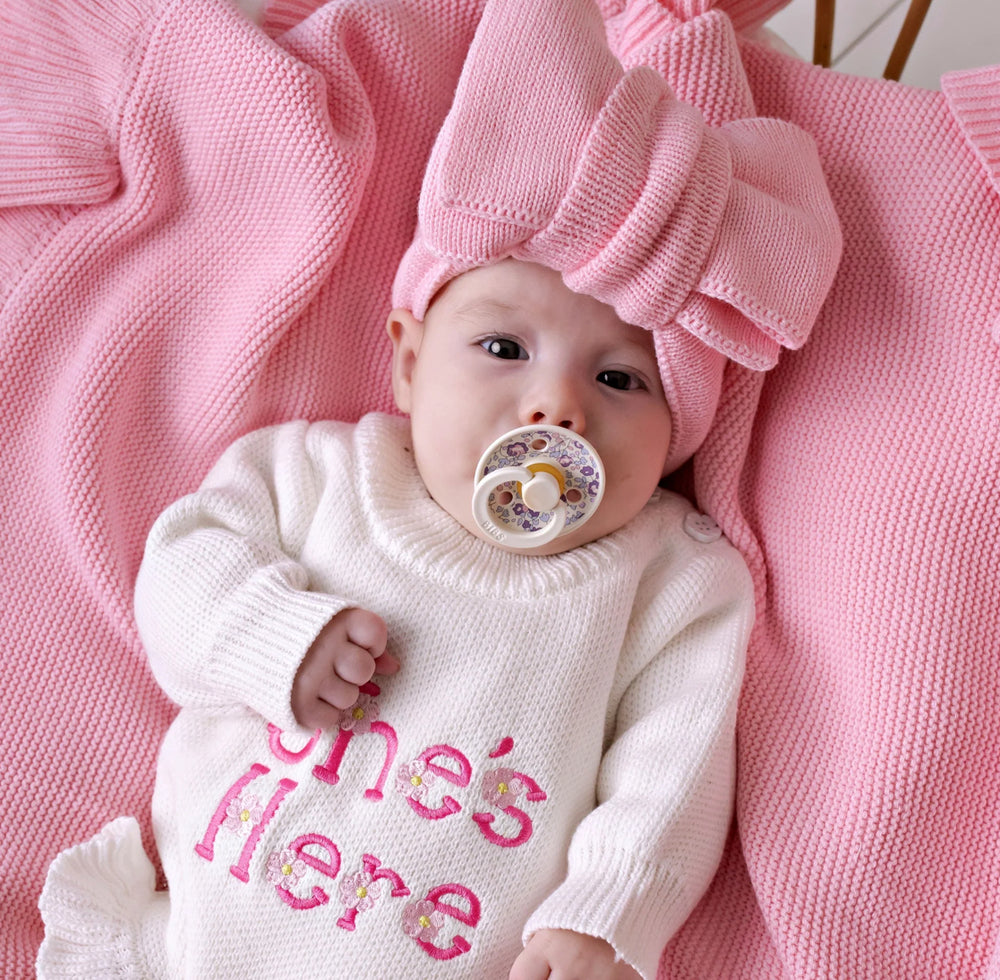 Oversized Knit Top Knot Cotton Candy - Confetti Kidz