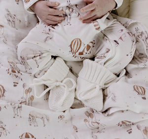 Sky Stallions - Organic Muslin Swaddle- Confetti Kidz