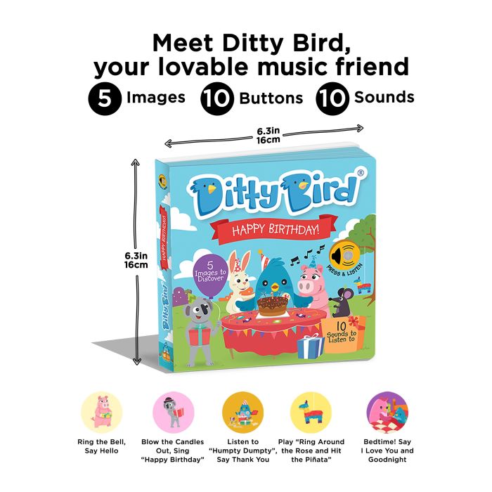 Musical Book - Happy Birthday - Ditty Bird