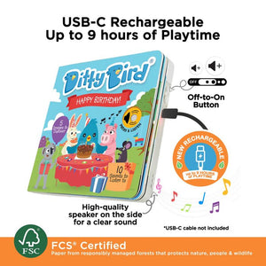 Musical Book - Happy Birthday - Ditty Bird