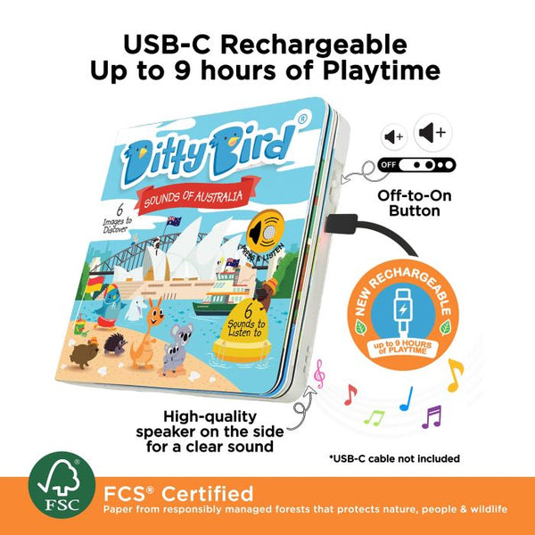 Musical Book - Sounds of Australia - Ditty Bird