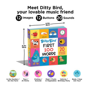 Musical Book - First 100 Words - Ditty Bird