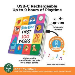 Musical Book - First 100 Words - Ditty Bird