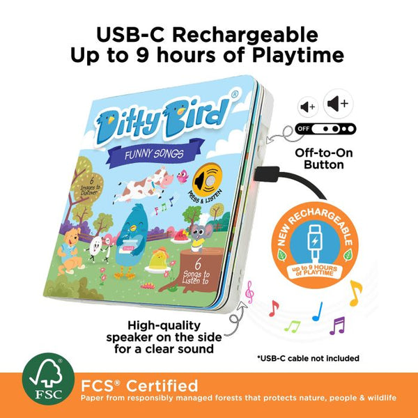 Musical Book - Funny Songs - Ditty Bird
