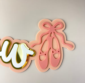 Custom Name Sign Detailed | Layered acrylic name plaque - Ballet - Luma Light