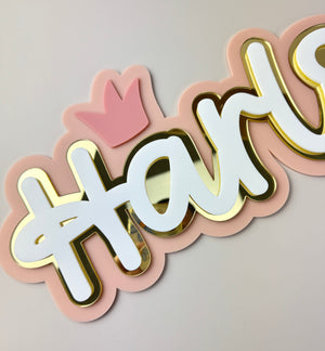 Custom Name Sign Detailed | Layered acrylic name plaque - Ballet - Luma Light