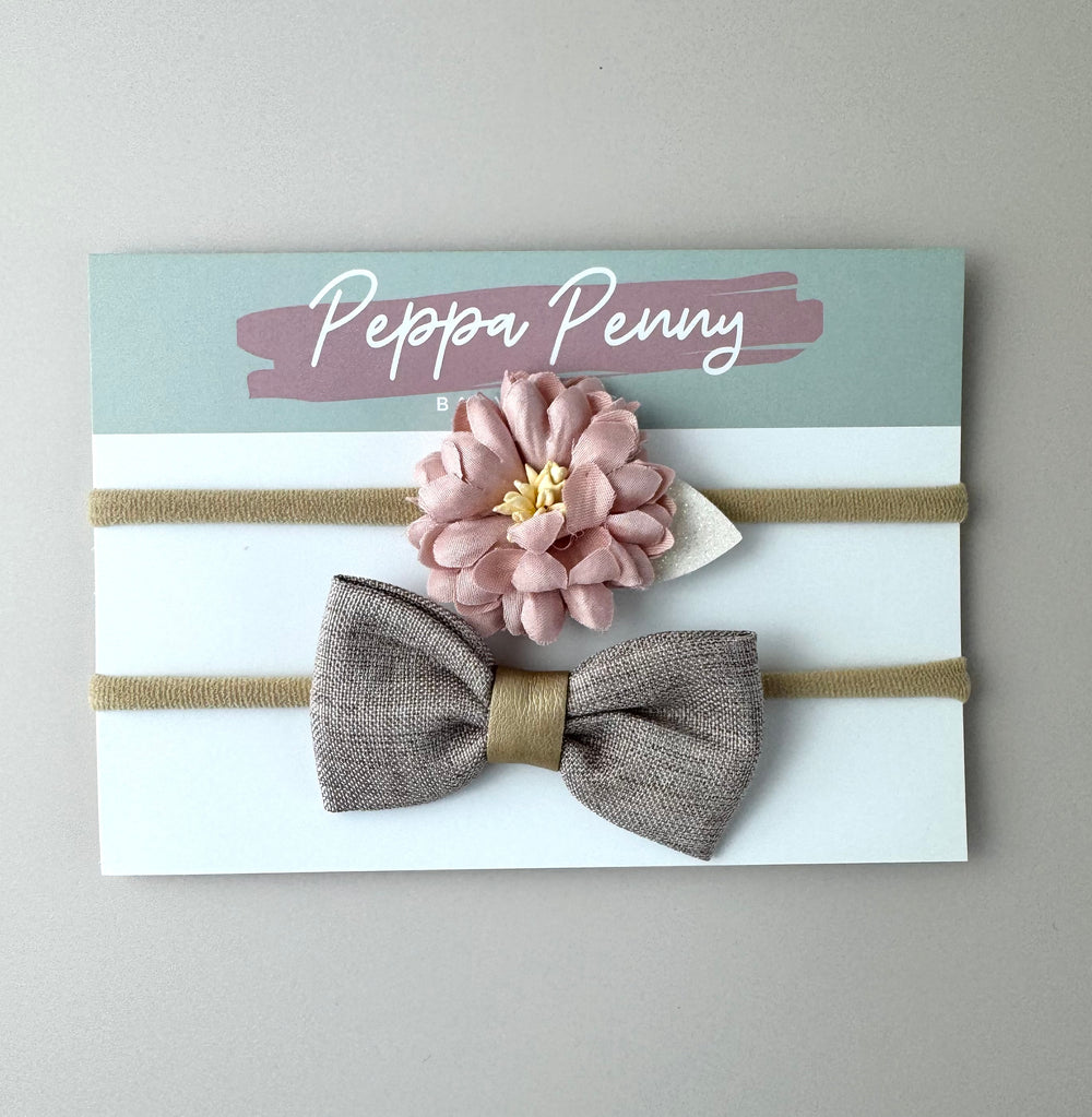 Bow Headband Duo - Nina - Peppa Penny