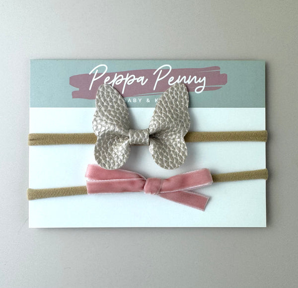 Bow Headband Duo - Butterfly - Peppa Penny