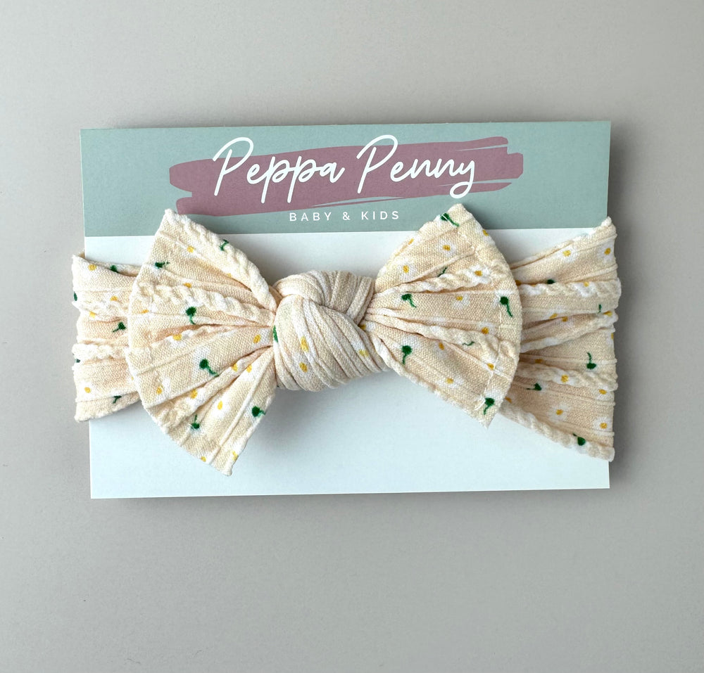 Stretchy Headband Bow - Gardenscape - Peppa Penny