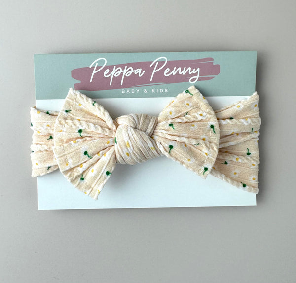 Stretchy Headband Bow - Gardenscape - Peppa Penny