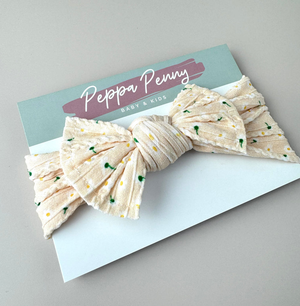 Stretchy Headband Bow - Gardenscape - Peppa Penny
