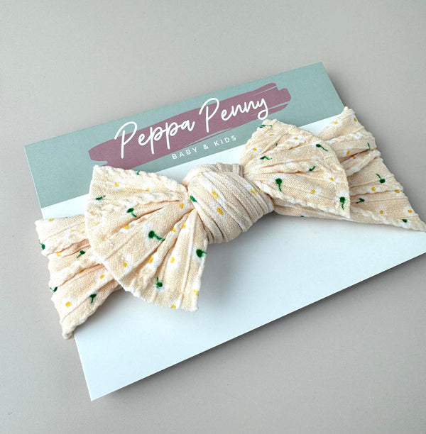 Stretchy Headband Bow - Gardenscape - Peppa Penny
