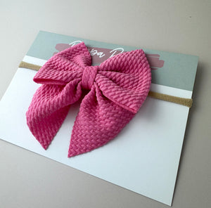Bow Headband - Large Hot Pink - Peppa Penny DISCOUNTED