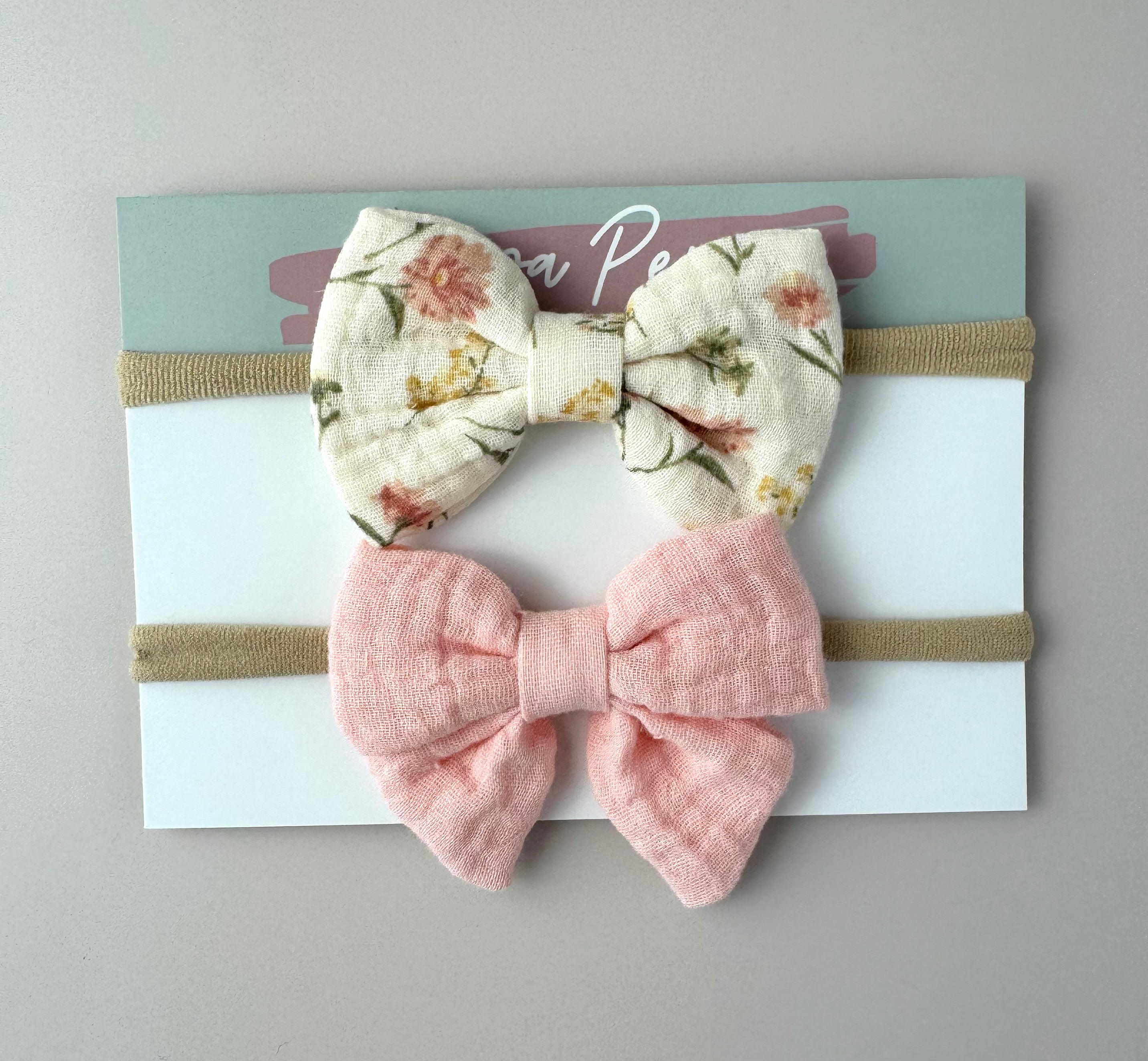Bow Headband Duo - Corina - Peppa Penny