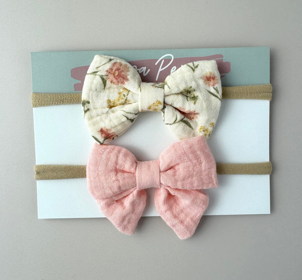 Bow Headband Duo - Corina - Peppa Penny