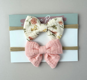 Bow Headband Duo - Corina - Peppa Penny