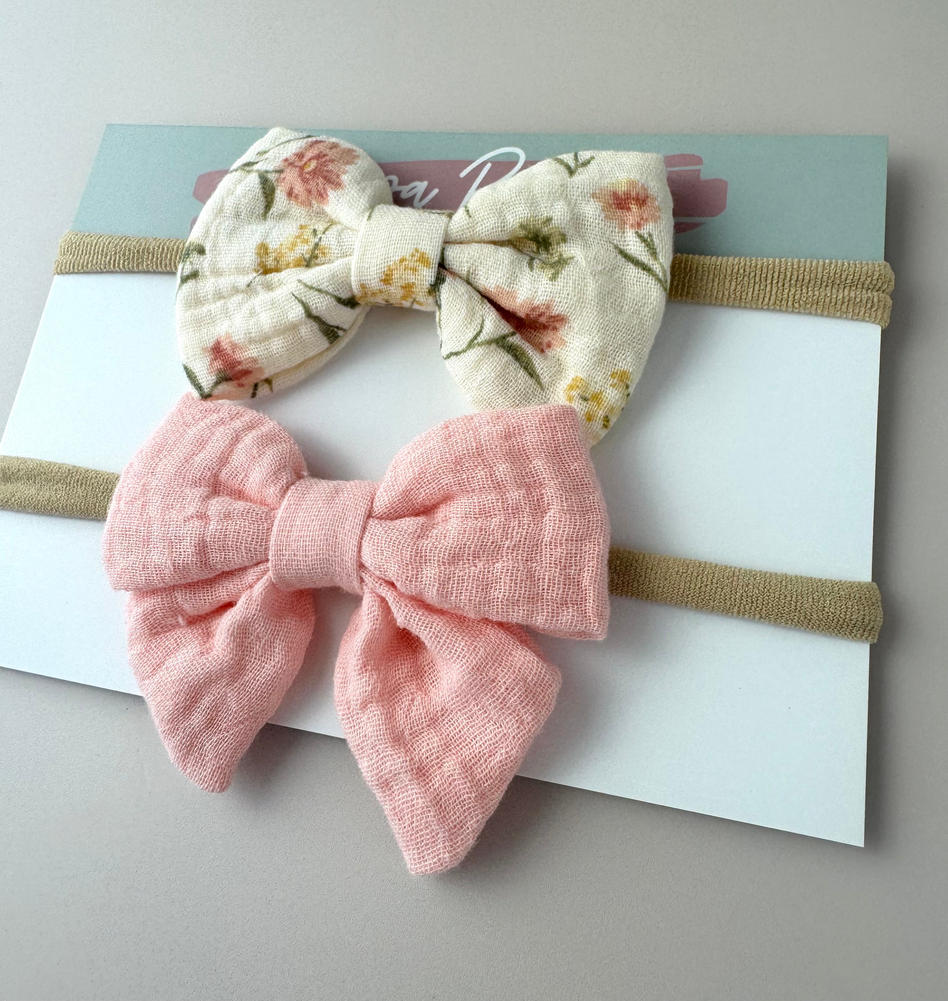 Bow Headband Duo - Corina - Peppa Penny
