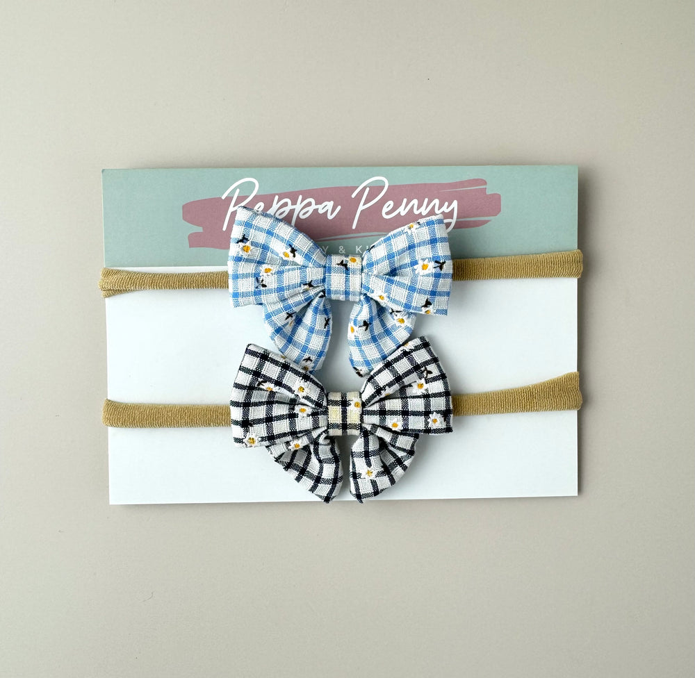 Bow Headband Duo - Carlee - Peppa Penny DISCOUNTED