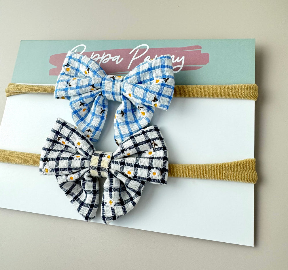 Bow Headband Duo - Carlee - Peppa Penny DISCOUNTED