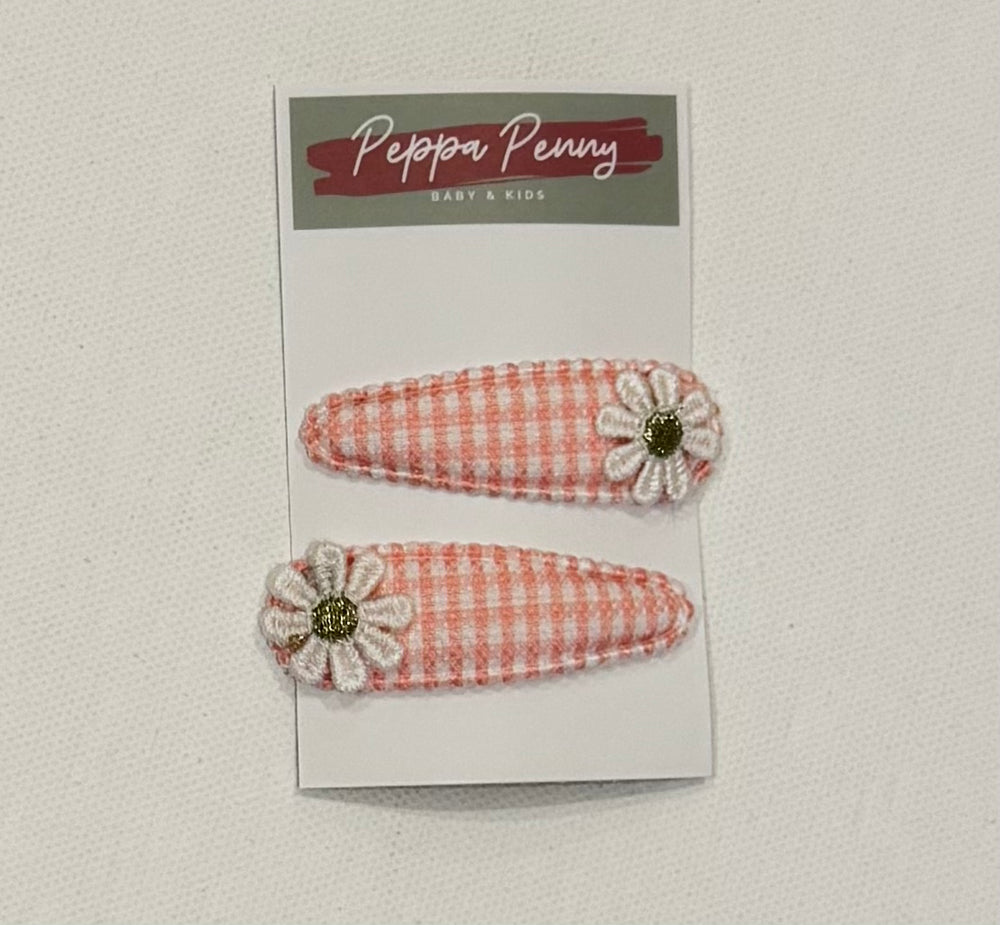 Linen Snap Clip Duo - Bette - Peppa Penny