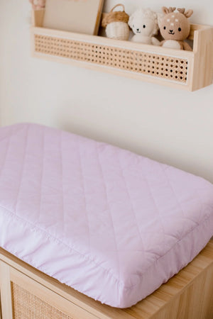 Waterproof Bassinet Sheet - Lavender Haze - Bambella Designs