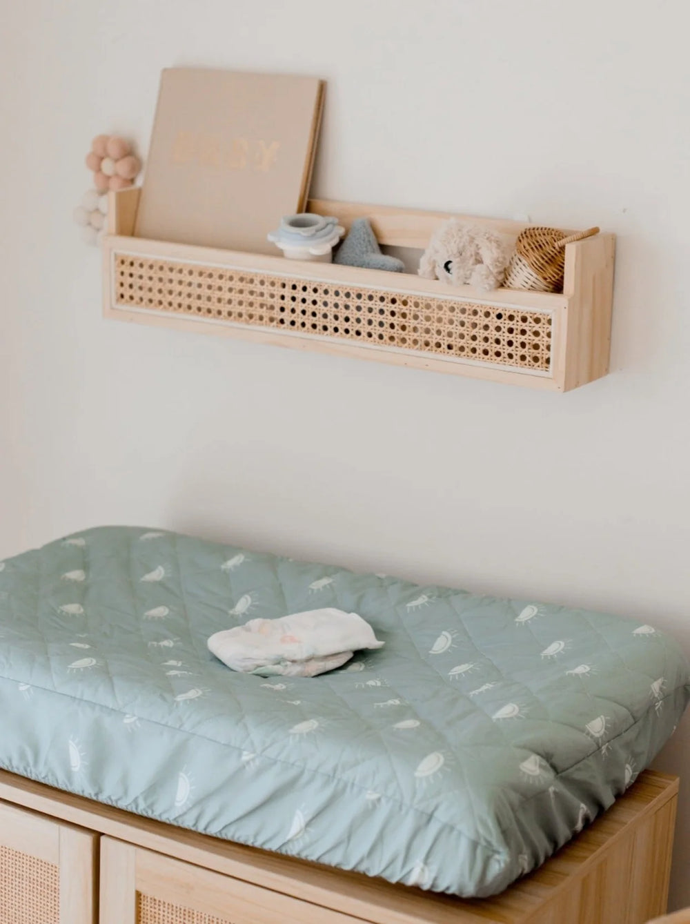 Waterproof Bassinet Sheet - Sage Sunshine - Bambella Designs