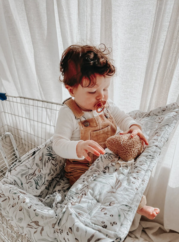 **Double Trolley Liner - Botanical - Bambella Designs