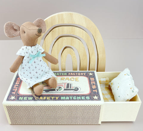 Mouse Big Sister Brown in box - Maileg