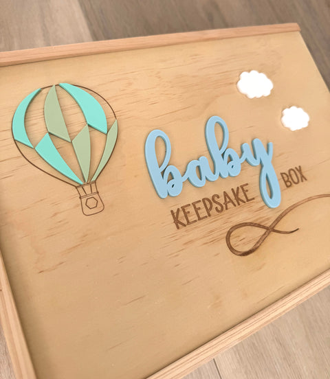Baby Keepsake Box - Hot Air Balloon - Luma Light
