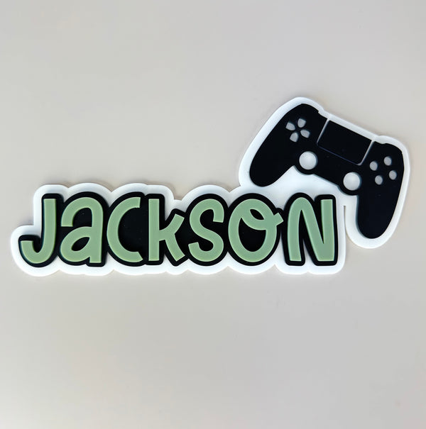 Custom Name Sign Detailed | Layered acrylic name plaque - Gamer - Luma Light