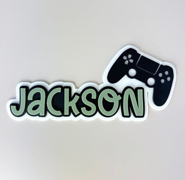 Custom Name Sign Detailed | Layered acrylic name plaque - Gamer - Luma Light