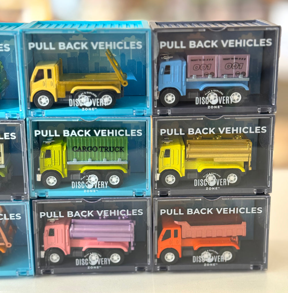 Pull Back Vehicles in container house - IS GIFT