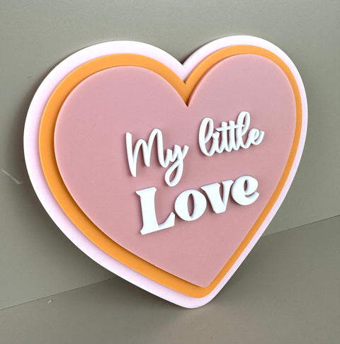 My Little Love - Acrylic Layered Heart - Luma Light