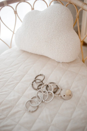 Waterproof Bassinet Sheet - Oat - Bambella Designs