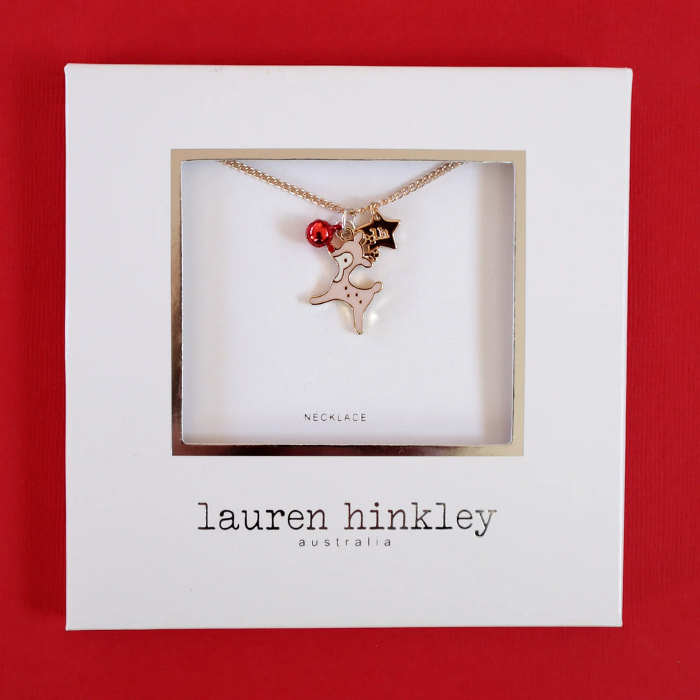 Jingle Bell Reindeer Necklace - Lauren Hinkley