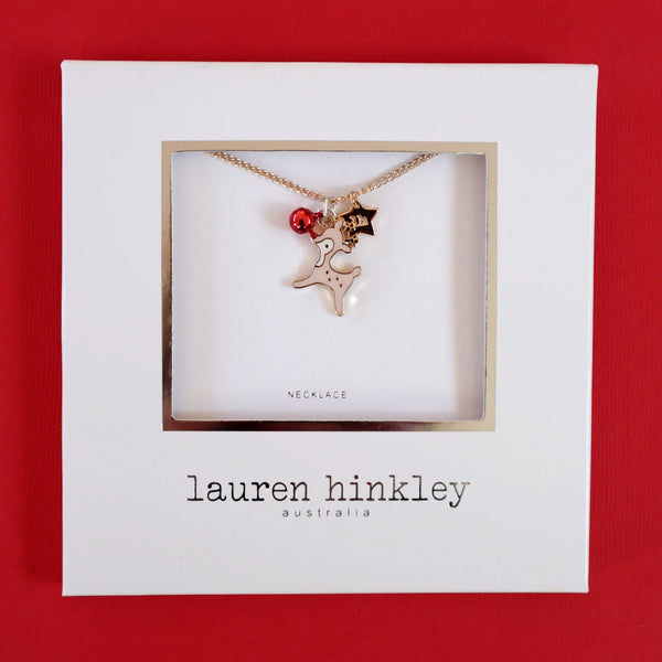 Jingle Bell Reindeer Necklace - Lauren Hinkley