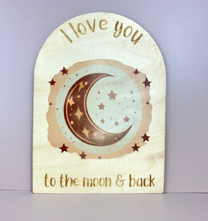 I love you to the moon & back - Decor Sign - Luma Light DISCOUNTED