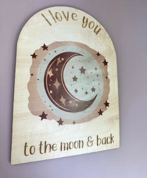 I love you to the moon & back - Decor Sign - Luma Light DISCOUNTED