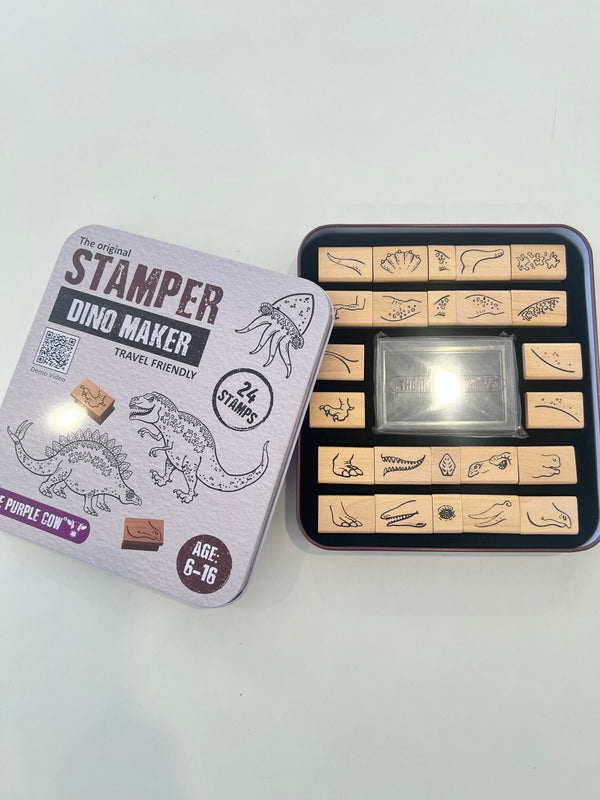 Stamper Travel Tin - Dino Maker - The Purple Cow