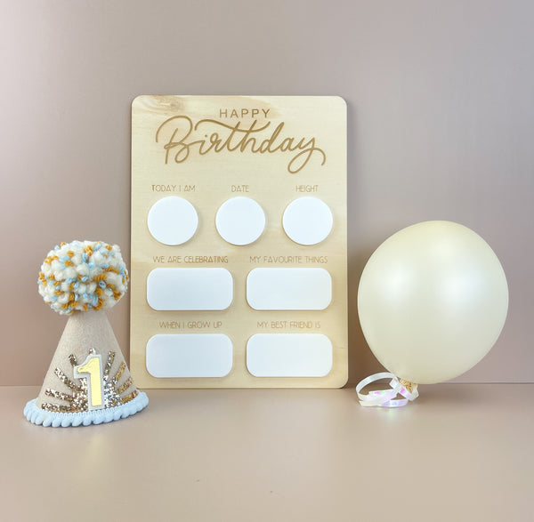 Birthday Board - Fill in each year - Happy Birthday - Luma Light