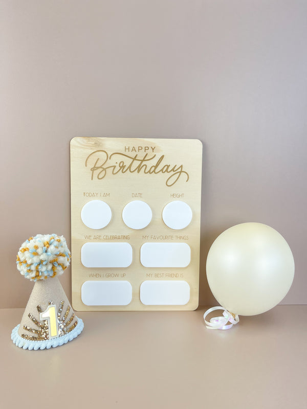 Birthday Board - Fill in each year - Happy Birthday - Luma Light