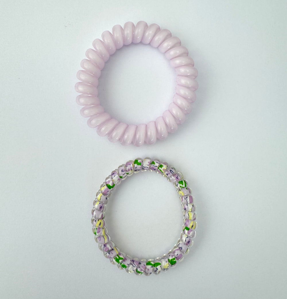 Spiral Hair Ties - Lilac - Peppa Penny