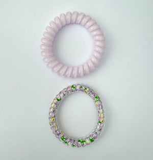 Spiral Hair Ties - Lilac - Peppa Penny