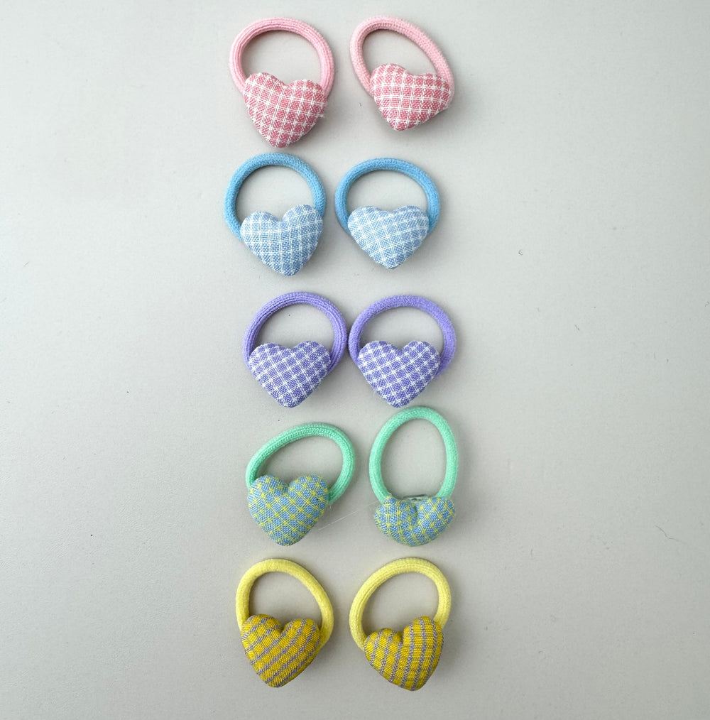 Heart Mini Hair Elastics Set - Peppa Penny
