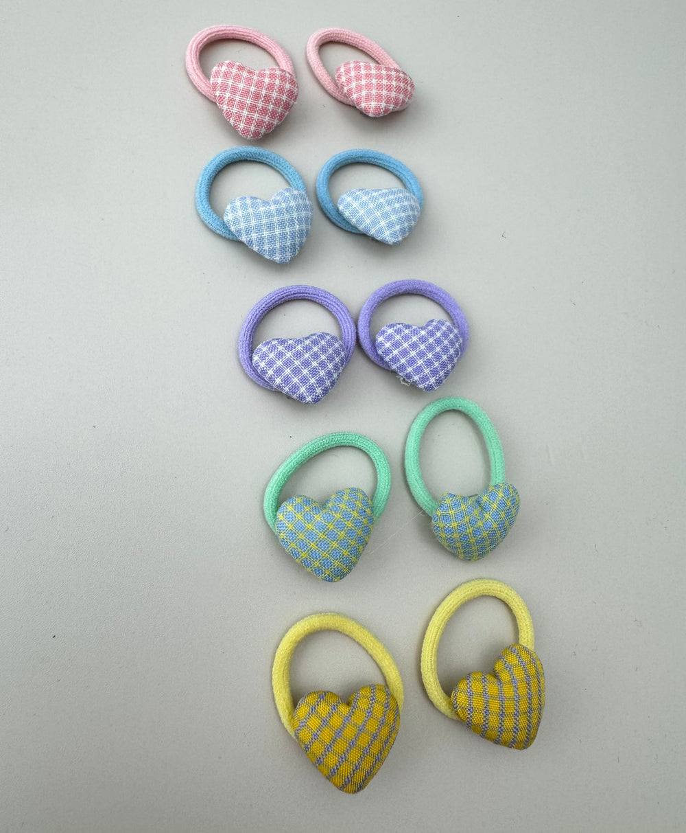 Heart Mini Hair Elastics Set - Peppa Penny