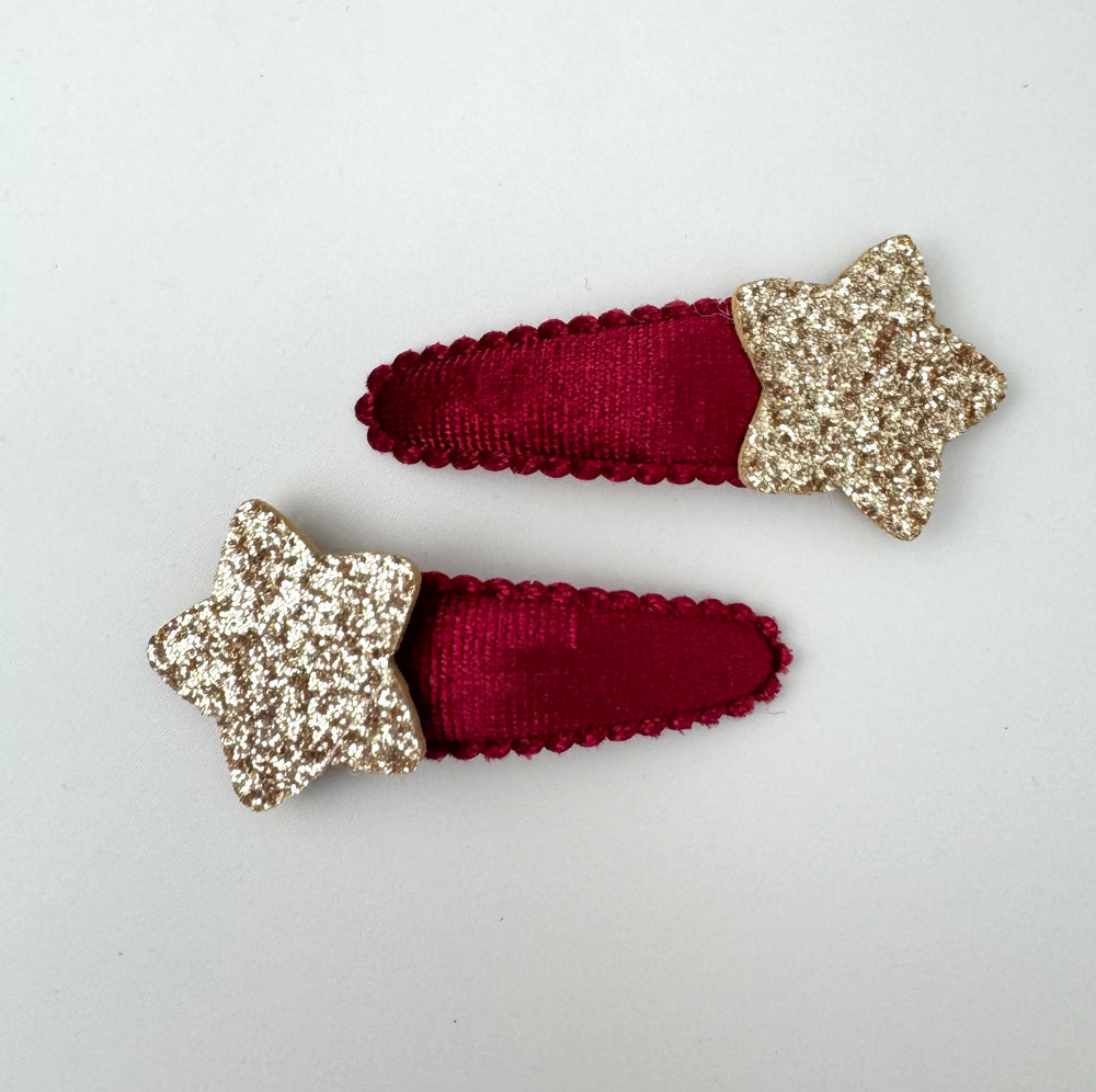 Christmas Star Hair Clip Set - Peppa Penny