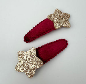 Christmas Star Hair Clip Set - Peppa Penny