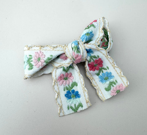 Alligator Hair Clip Bow - Floral Multi - Peppa Penny